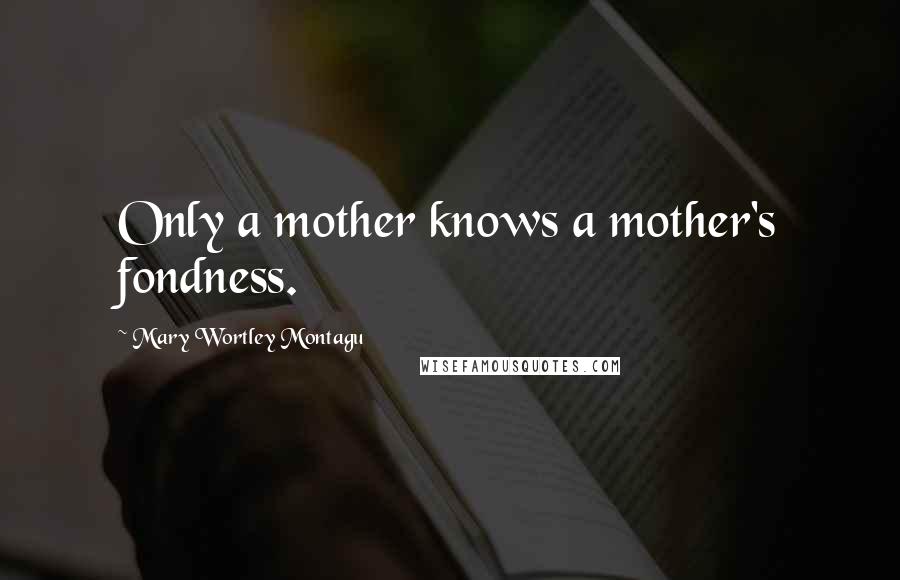 Mary Wortley Montagu quotes: Only a mother knows a mother's fondness.