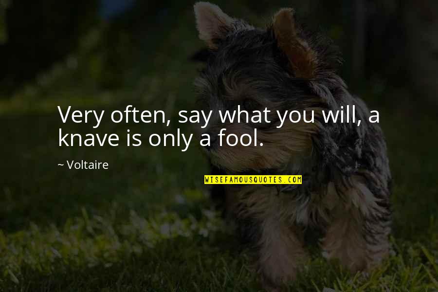 Masanao Rat Quotes By Voltaire: Very often, say what you will, a knave