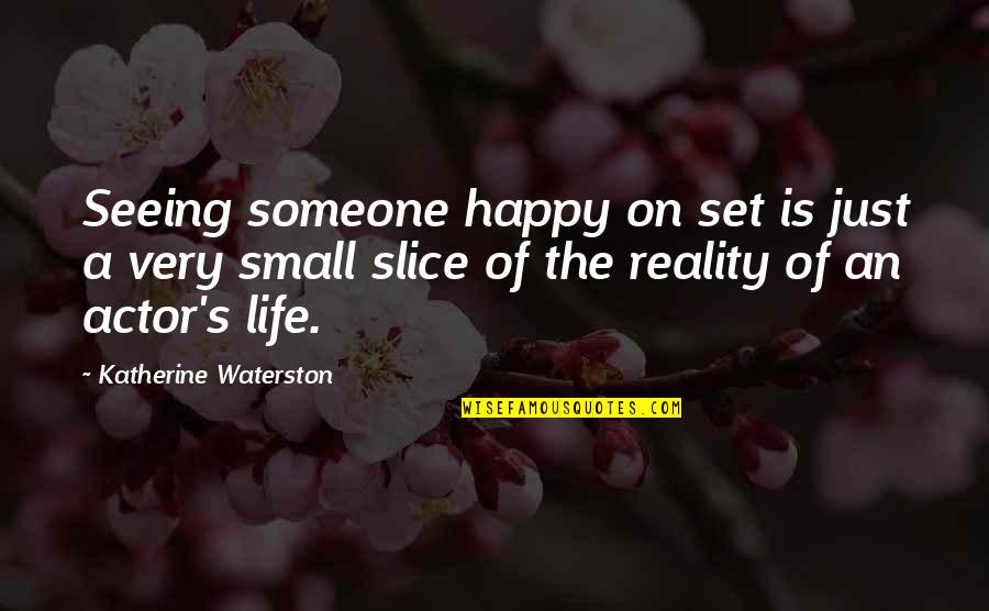 Masarap Kantutin Quotes By Katherine Waterston: Seeing someone happy on set is just a