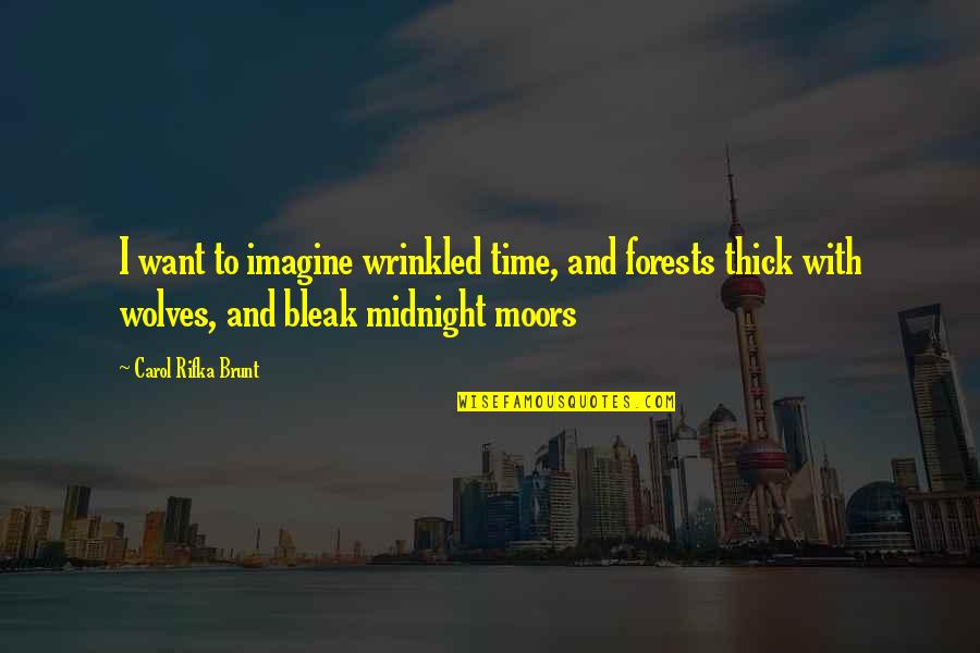 Masarap Maging Bata Quotes By Carol Rifka Brunt: I want to imagine wrinkled time, and forests Masarap Maging Bata Quotes By Carol Rifka Brunt: I want to imagine wrinkled time, and forests