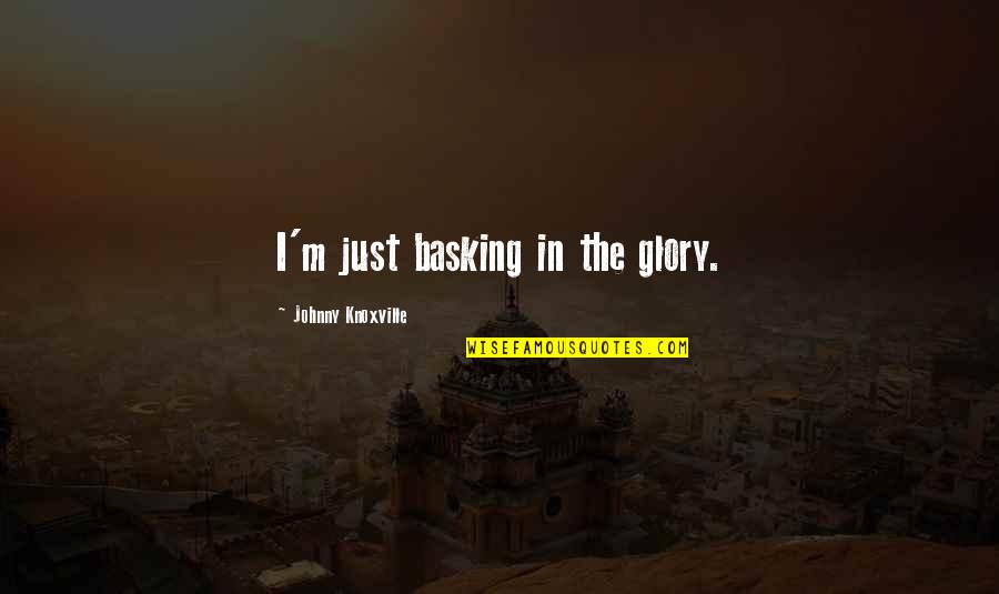 Masayu Clara Quotes By Johnny Knoxville: I'm just basking in the glory. Masayu Clara Quotes By Johnny Knoxville: I'm just basking in the glory.