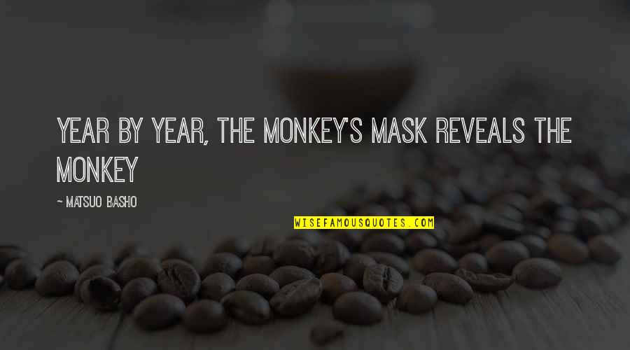 Maseeh Ganjali Quotes By Matsuo Basho: Year by year, the monkey's mask reveals the