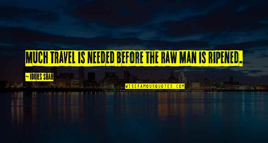 Masferrer Maria Quotes By Idries Shah: Much travel is needed before the raw man