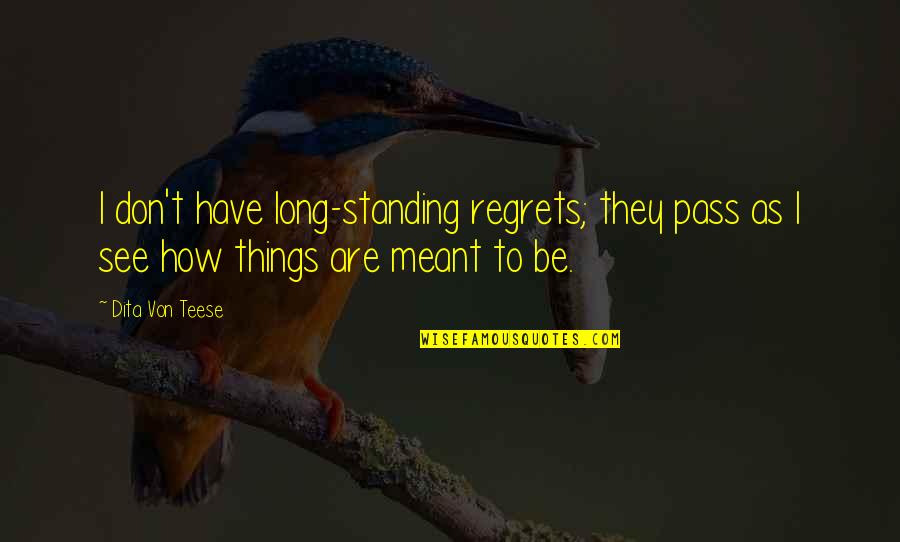 Mashables Shoes Quotes By Dita Von Teese: I don't have long-standing regrets; they pass as