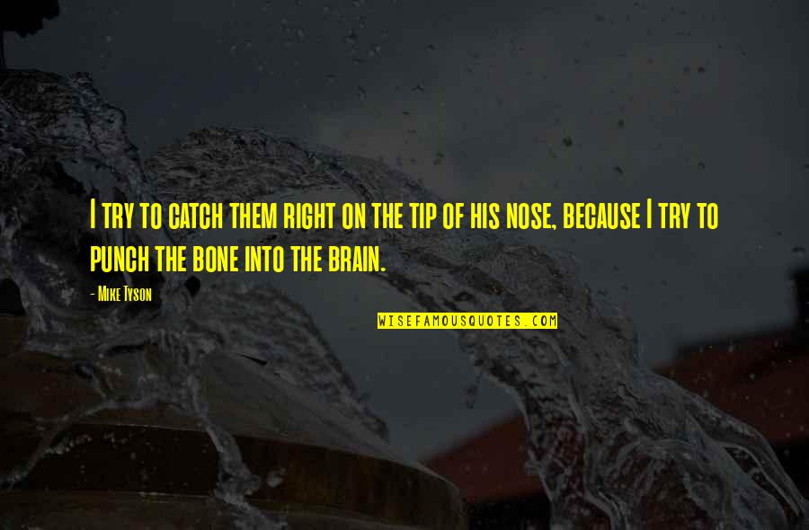 Mashini Bg Quotes By Mike Tyson: I try to catch them right on the