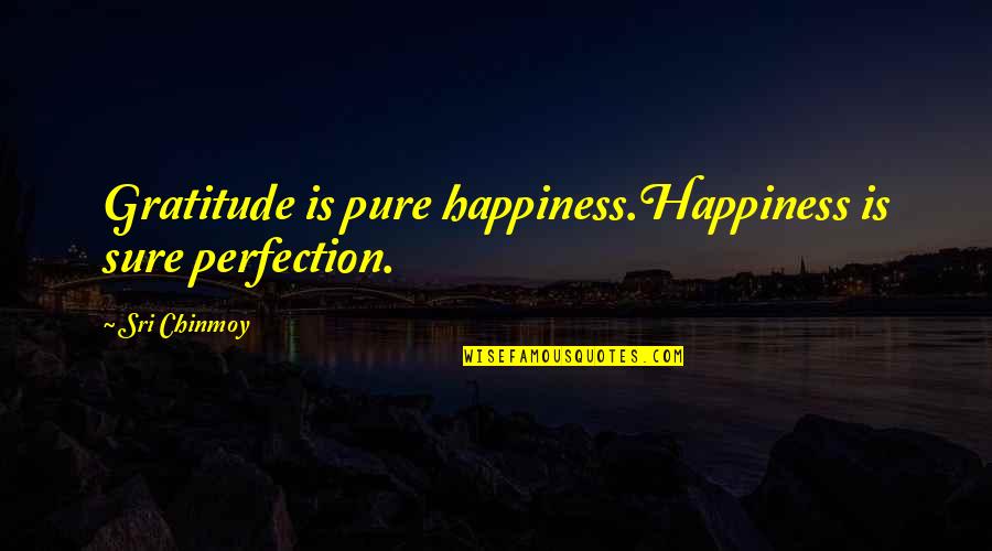 Maskarada Karaoke Quotes By Sri Chinmoy: Gratitude is pure happiness.Happiness is sure perfection.