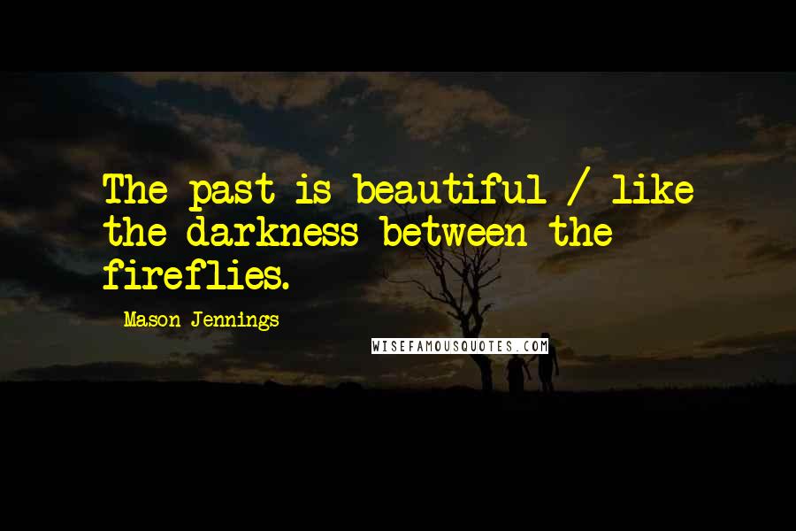 Mason Jennings quotes: The past is beautiful / like the darkness between the fireflies.