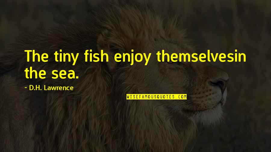 Masriv Quotes By D.H. Lawrence: The tiny fish enjoy themselvesin the sea.