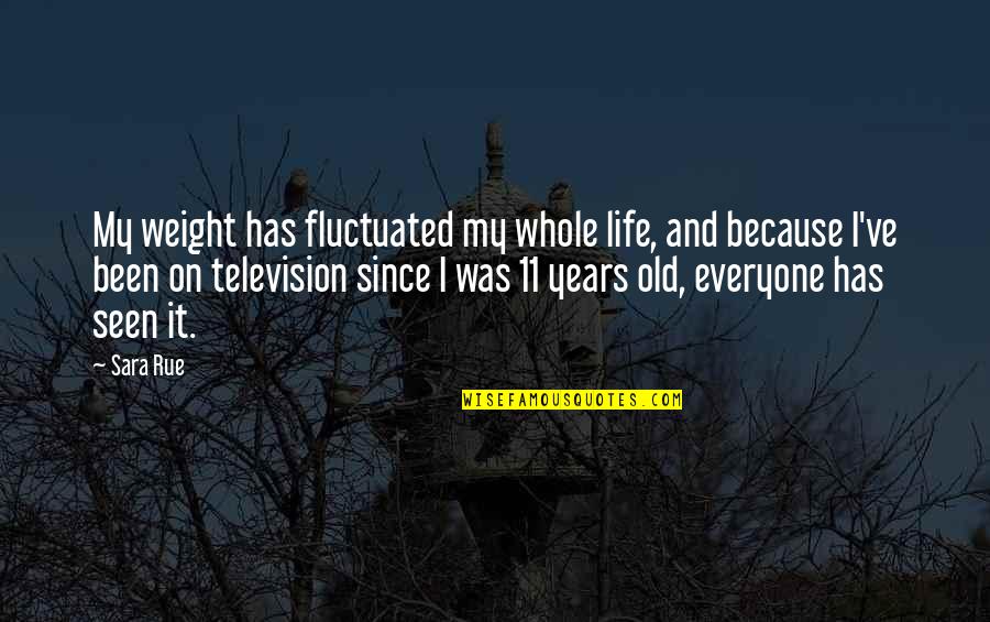 Mass Communication Quotes By Sara Rue: My weight has fluctuated my whole life, and