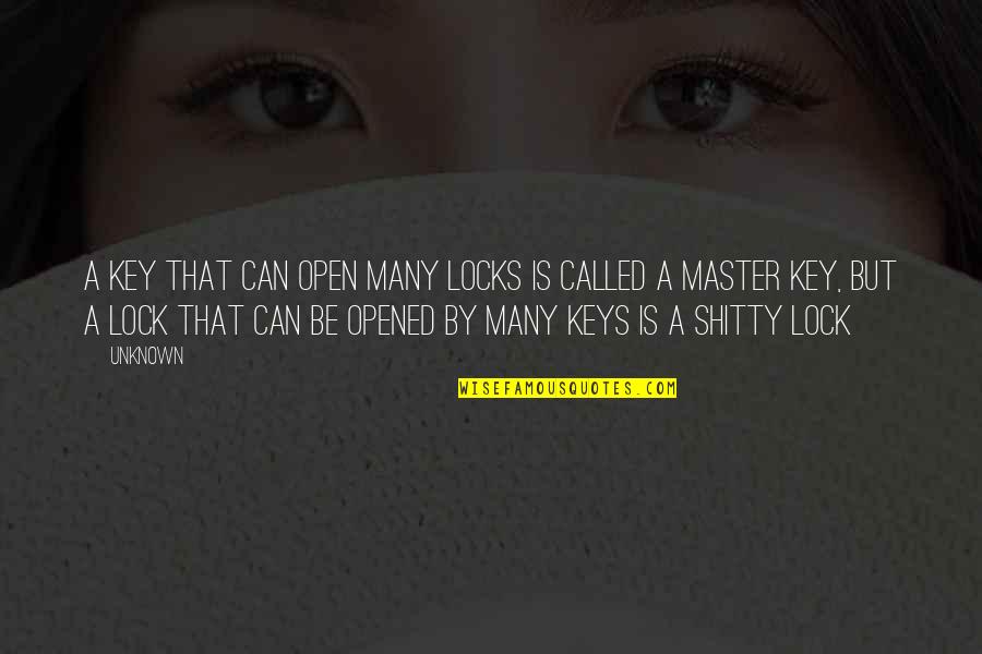 Master Key Quotes By Unknown: A key that can open many locks is