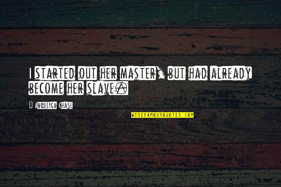 Master Slave Quotes By Angelica Chase: I started out her master, but had already