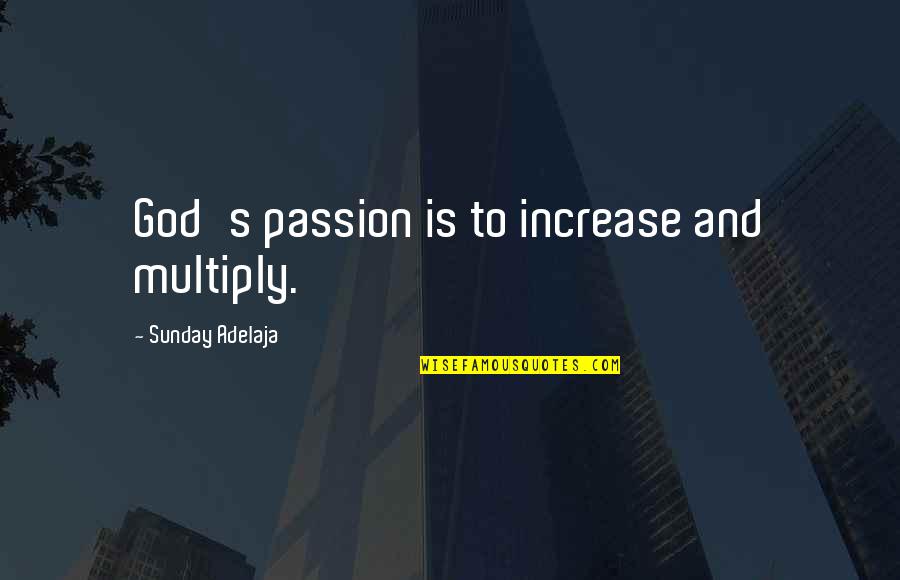 Master Vrook Quotes By Sunday Adelaja: God's passion is to increase and multiply. Master Vrook Quotes By Sunday Adelaja: God's passion is to increase and multiply.