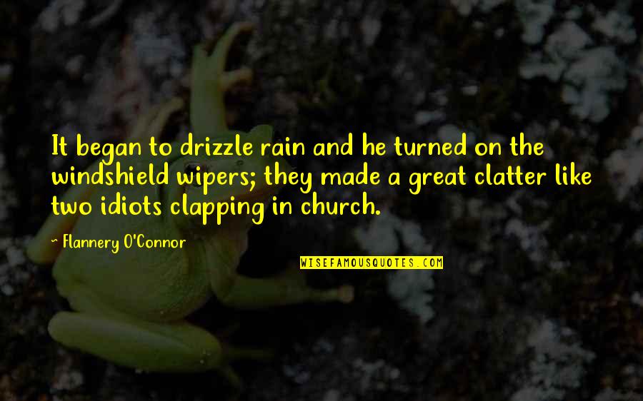 Mastercard Commercial Priceless Quotes By Flannery O'Connor: It began to drizzle rain and he turned