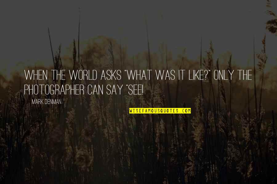Masterpieces Jigsaw Quotes By Mark Denman: When the world asks "what was it like?"