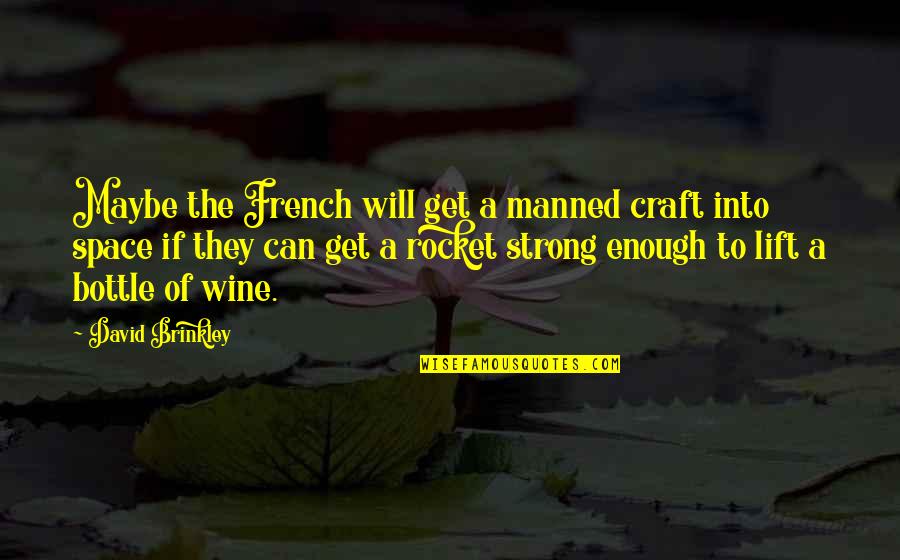 Masterpieves Quotes By David Brinkley: Maybe the French will get a manned craft
