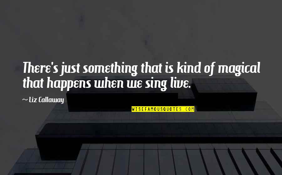 Mastroianni Brothers Quotes By Liz Callaway: There's just something that is kind of magical