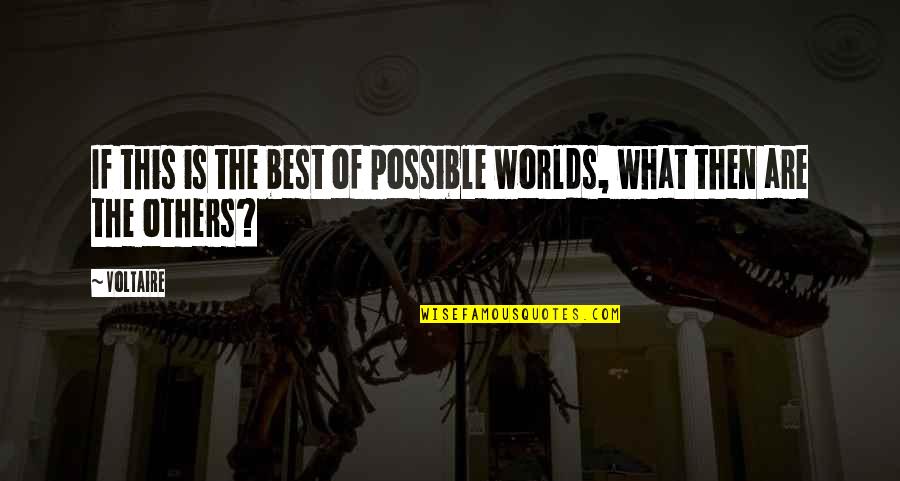 Masujiro Hashimoto Quotes By Voltaire: If this is the best of possible worlds,