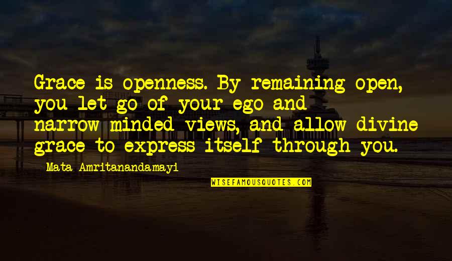 Mata Amritanandamayi Quotes By Mata Amritanandamayi: Grace is openness. By remaining open, you let