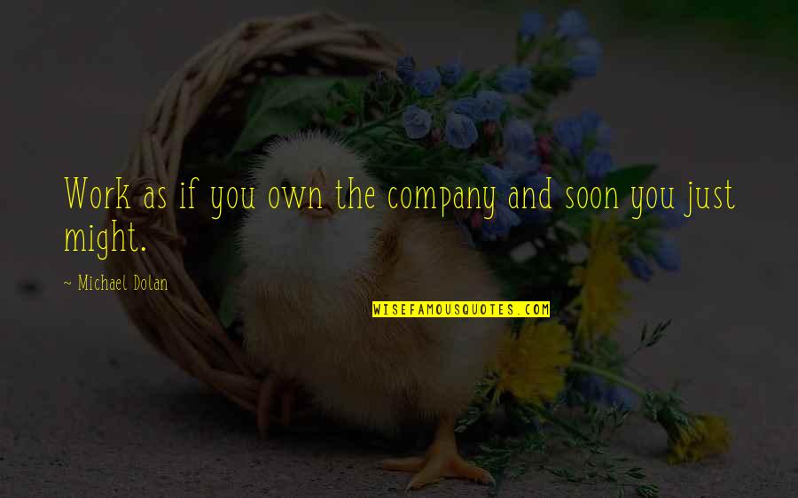 Mata Rani Ke Quotes By Michael Dolan: Work as if you own the company and