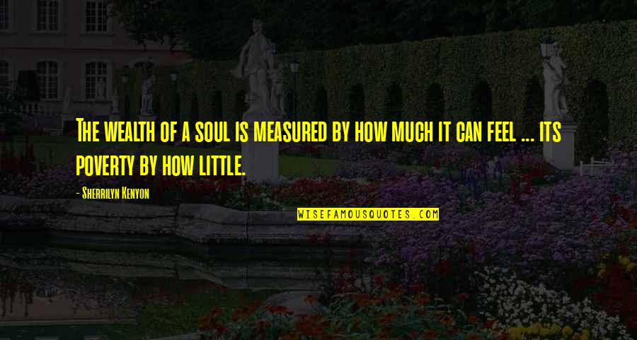 Mataafa Wsu Quotes By Sherrilyn Kenyon: The wealth of a soul is measured by Mataafa Wsu Quotes By Sherrilyn Kenyon: The wealth of a soul is measured by
