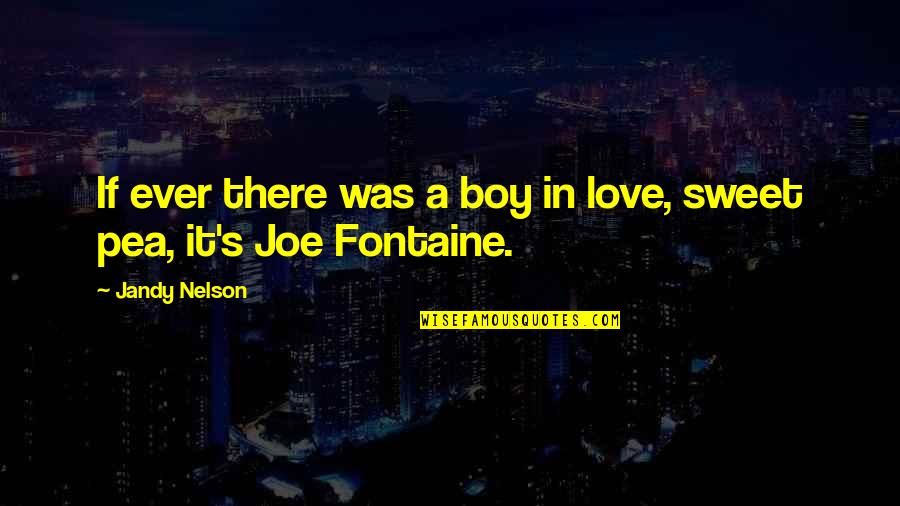 Matahari Pagi Quotes By Jandy Nelson: If ever there was a boy in love,