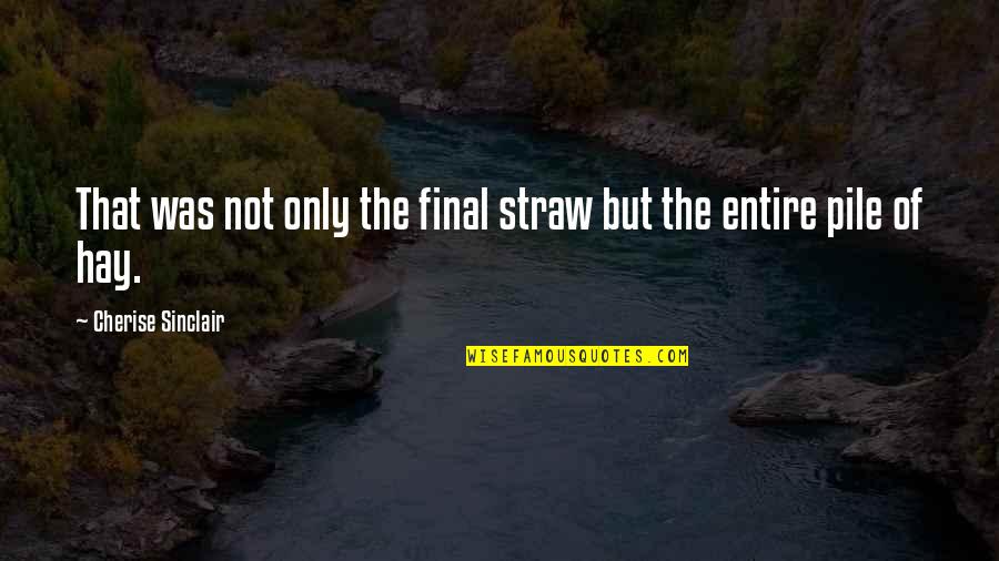 Matanya Horowitz Quotes By Cherise Sinclair: That was not only the final straw but Matanya Horowitz Quotes By Cherise Sinclair: That was not only the final straw but