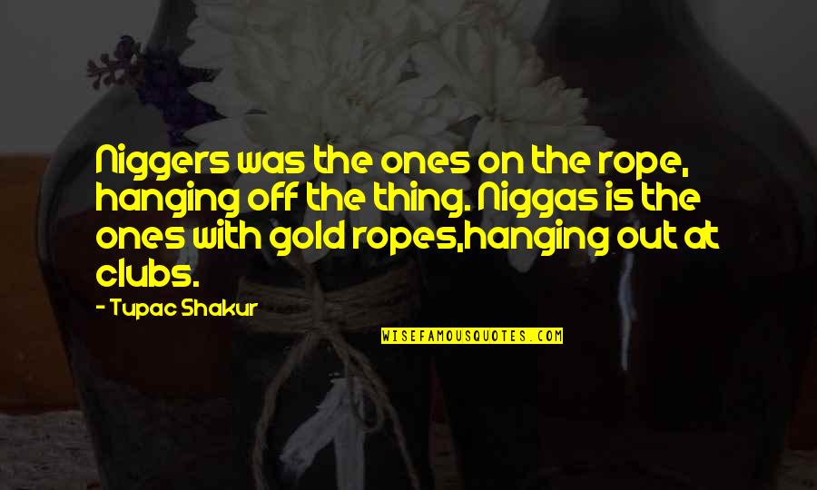 Matanya Ophee Quotes By Tupac Shakur: Niggers was the ones on the rope, hanging Matanya Ophee Quotes By Tupac Shakur: Niggers was the ones on the rope, hanging