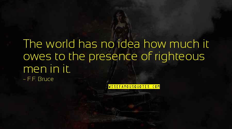 Matchite Quotes By F.F. Bruce: The world has no idea how much it