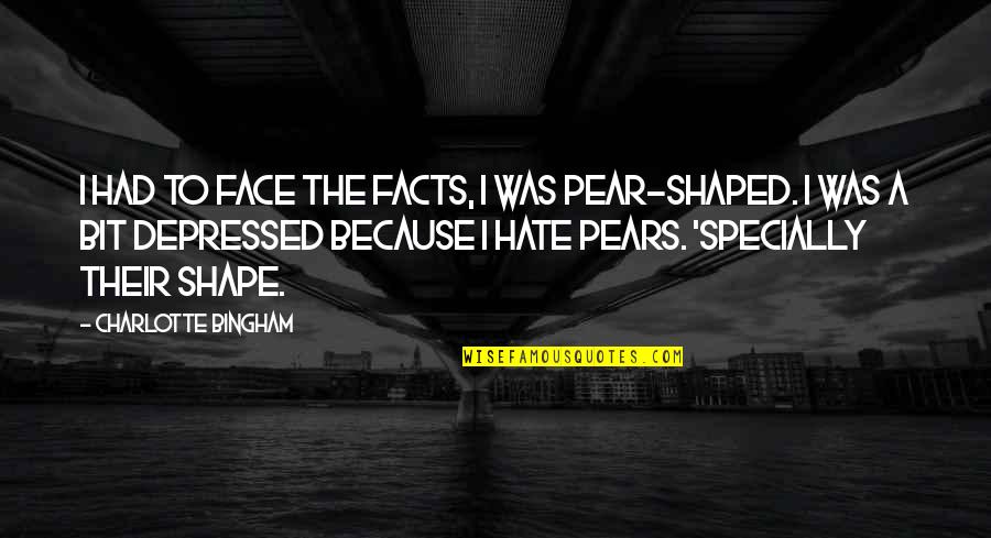 Matefit Quotes By Charlotte Bingham: I had to face the facts, I was Matefit Quotes By Charlotte Bingham: I had to face the facts, I was