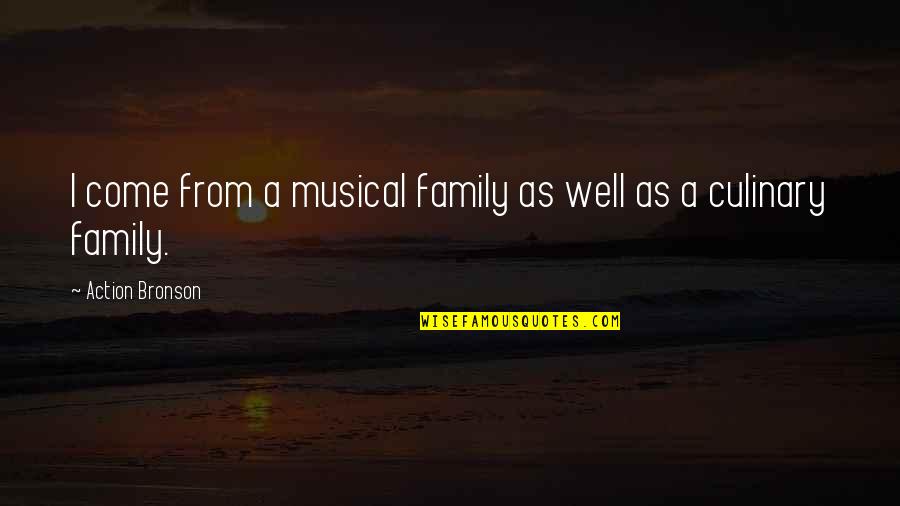 Matejic Krusevac Quotes By Action Bronson: I come from a musical family as well Matejic Krusevac Quotes By Action Bronson: I come from a musical family as well