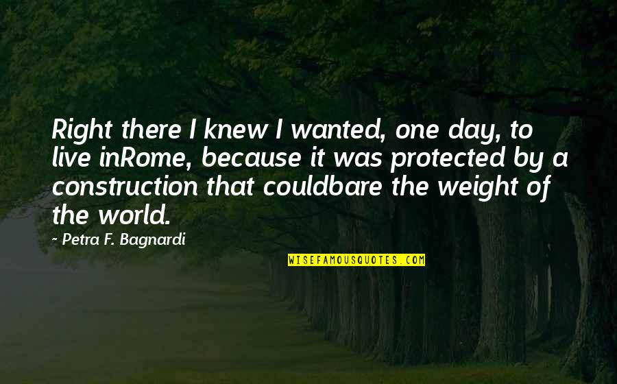 Materialisme Budaya Quotes By Petra F. Bagnardi: Right there I knew I wanted, one day,