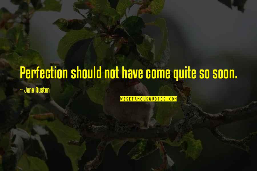 Materializar Em Quotes By Jane Austen: Perfection should not have come quite so soon. Materializar Em Quotes By Jane Austen: Perfection should not have come quite so soon.