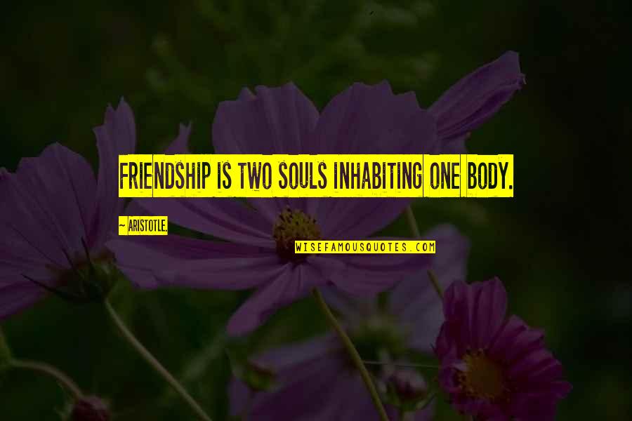 Materializes Sentence Quotes By Aristotle.: Friendship is two souls inhabiting one body. Materializes Sentence Quotes By Aristotle.: Friendship is two souls inhabiting one body.