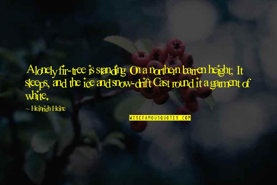 Maternova Quotes By Heinrich Heine: A lonely fir-tree is standing On a northern Maternova Quotes By Heinrich Heine: A lonely fir-tree is standing On a northern