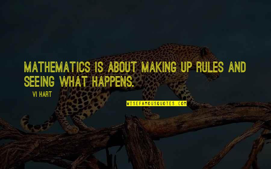 Math About Quotes By Vi Hart: Mathematics is about making up rules and seeing