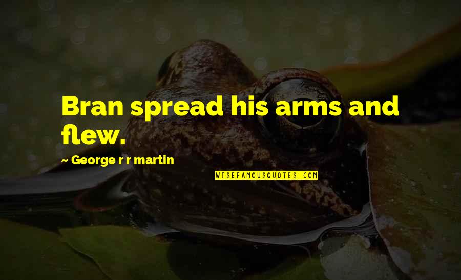 Math Real Life Quotes By George R R Martin: Bran spread his arms and flew.