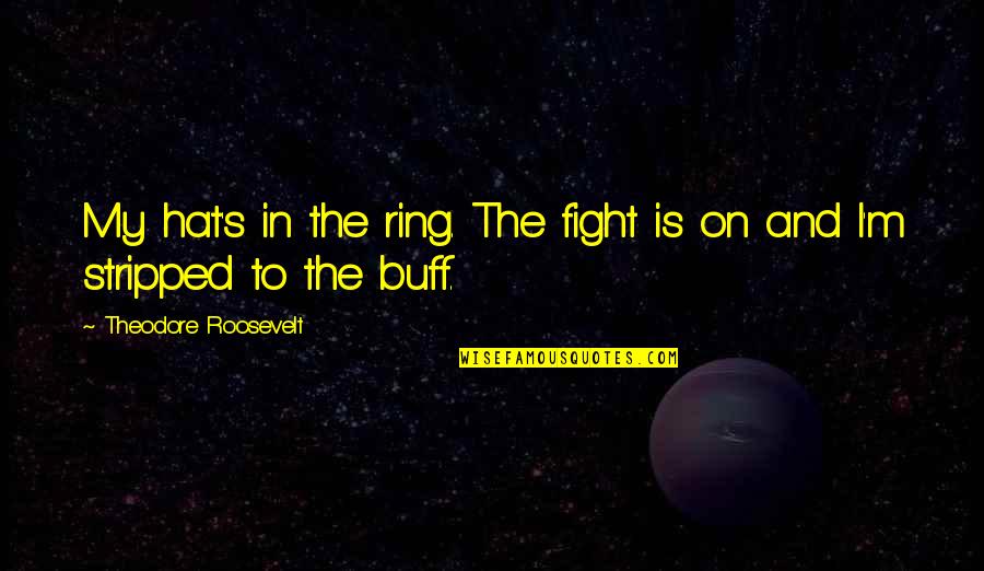 Math Sayings And Quotes By Theodore Roosevelt: My hat's in the ring. The fight is