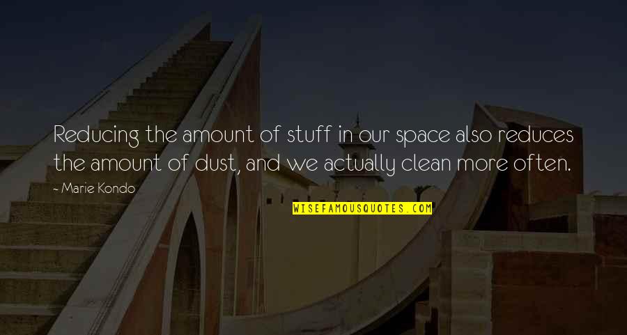Matheis Novelty Quotes By Marie Kondo: Reducing the amount of stuff in our space