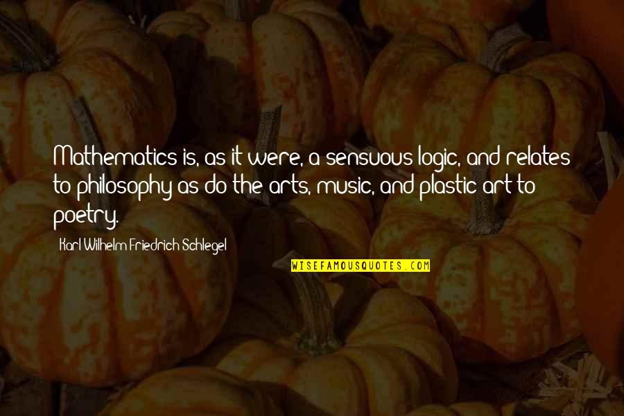 Mathematics And Music Quotes By Karl Wilhelm Friedrich Schlegel: Mathematics is, as it were, a sensuous logic,