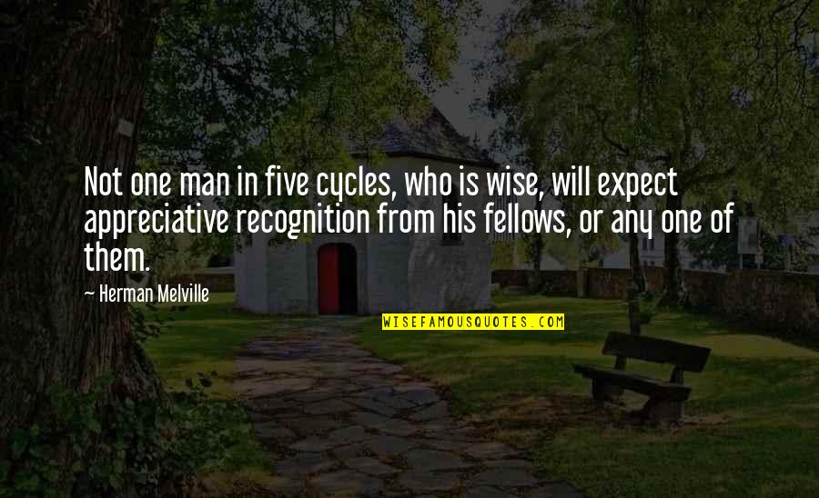 Mathematics And Poetry Quotes By Herman Melville: Not one man in five cycles, who is