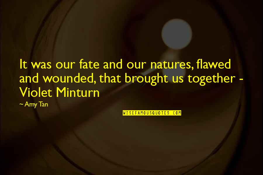 Mathot Medische Quotes By Amy Tan: It was our fate and our natures, flawed