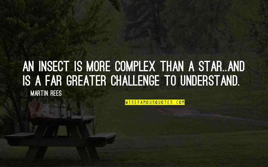 Mathu Kannada Quotes By Martin Rees: An insect is more complex than a star..and