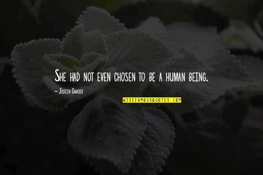 Matigas Na Puso Quotes By Jostein Gaarder: She had not even chosen to be a