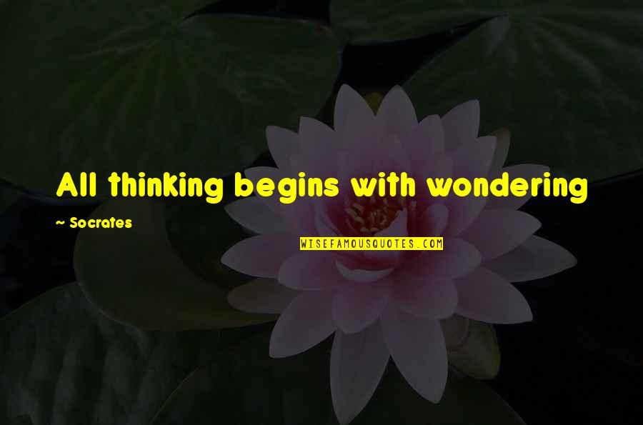 Matiullah Flower Quotes By Socrates: All thinking begins with wondering Matiullah Flower Quotes By Socrates: All thinking begins with wondering