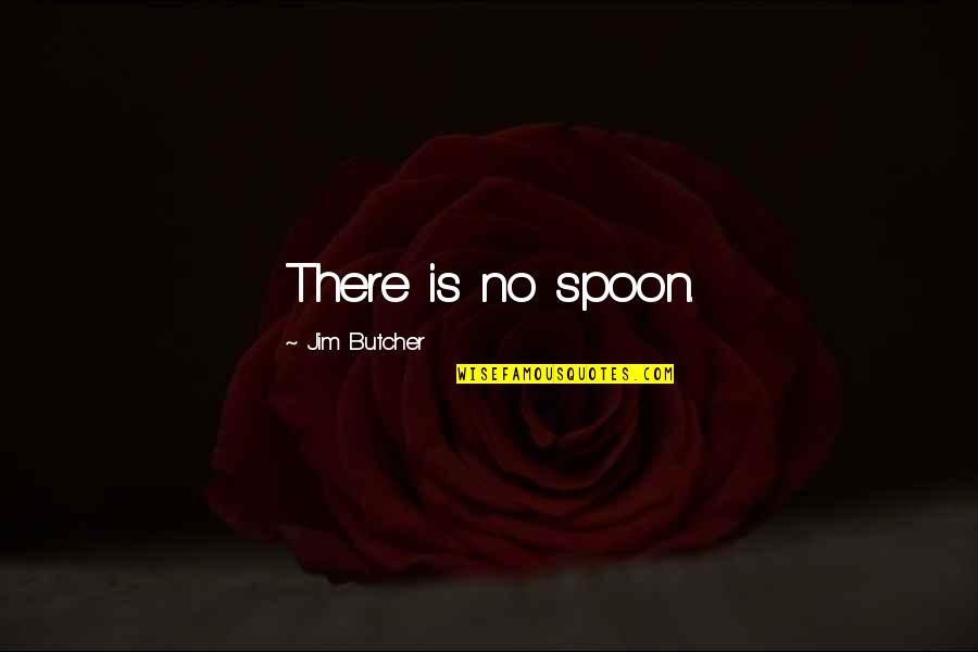 Matrix Quotes By Jim Butcher: There is no spoon.