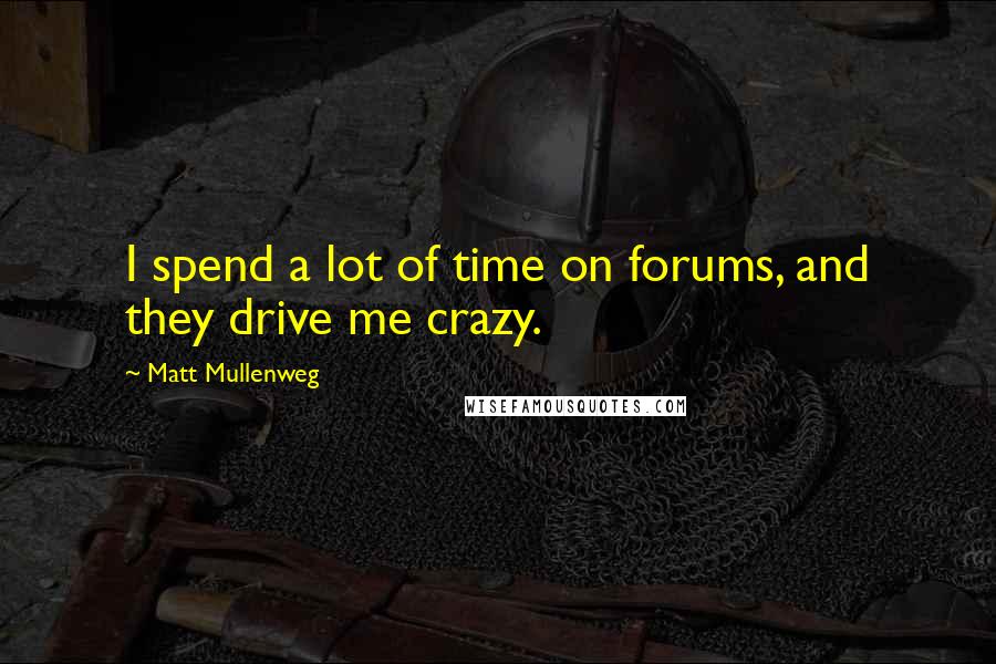 Matt Mullenweg quotes: I spend a lot of time on forums, and they drive me crazy.