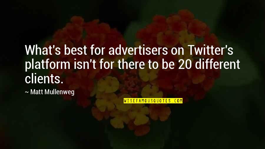 Matt Mullenweg Quotes By Matt Mullenweg: What's best for advertisers on Twitter's platform isn't