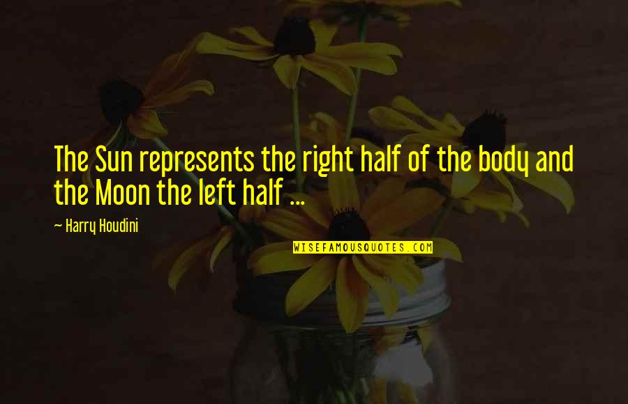 Matthea Harvey Quotes By Harry Houdini: The Sun represents the right half of the