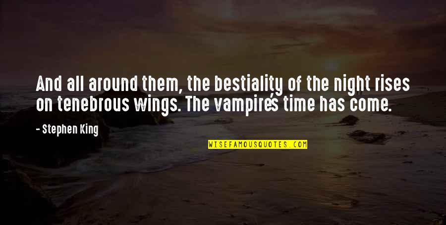 Matthew Broderick Ferris Bueller Quotes By Stephen King: And all around them, the bestiality of the