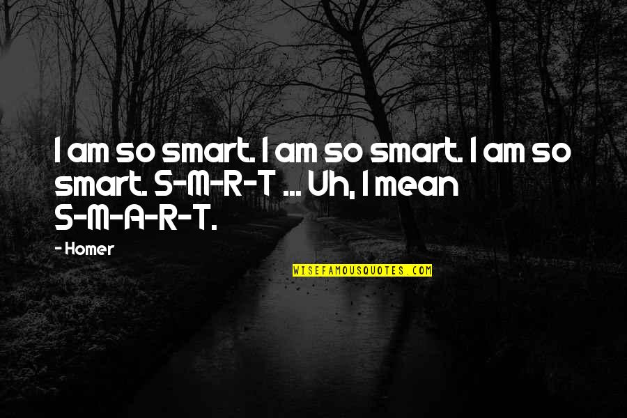 Mattias Klum Quotes By Homer: I am so smart. I am so smart.